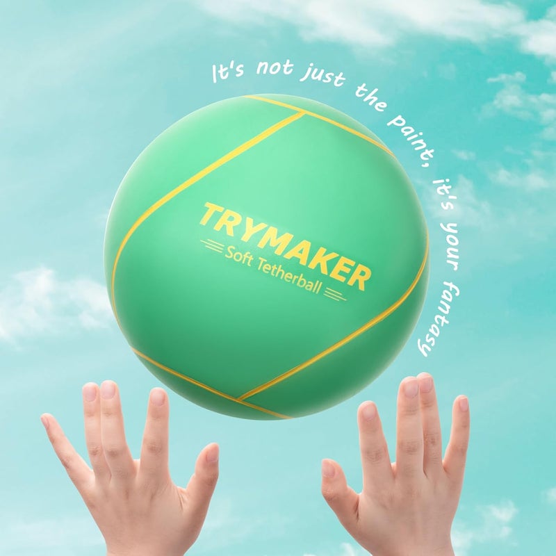 Trymaker Store Tetherball, Tether Balls and Rope Set for Blue and Green, Replacement Tetherball for Adults Backyard Outdoors… - Image 5
